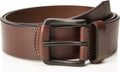 Men's Brown Leather Belt 40mm with Vintage Gunmetal Buckle