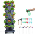 Vertical Planter 7 Tier Stackable Strawberry Planter - Compact Mobile