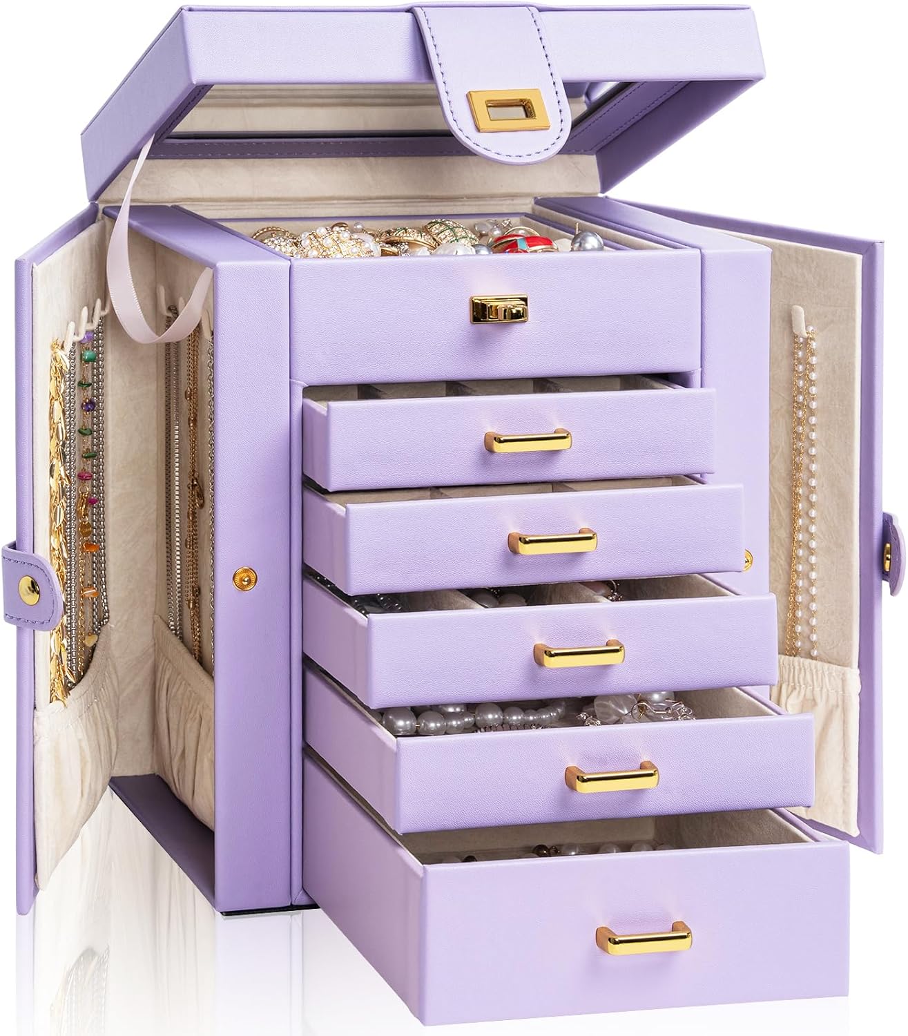 Elegant AKOZLIN Jewelry Box Organizer for Women and Girls