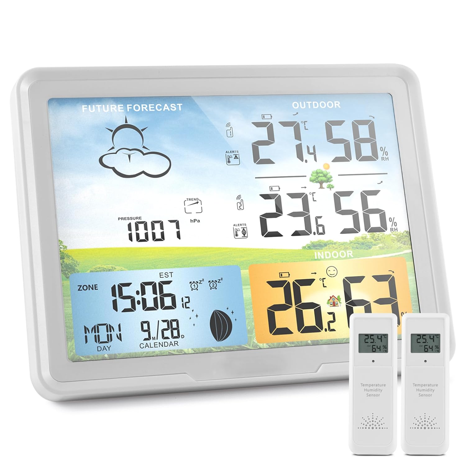 HaureiGi Weather Station: Wireless Color Forecast w/ Alarm