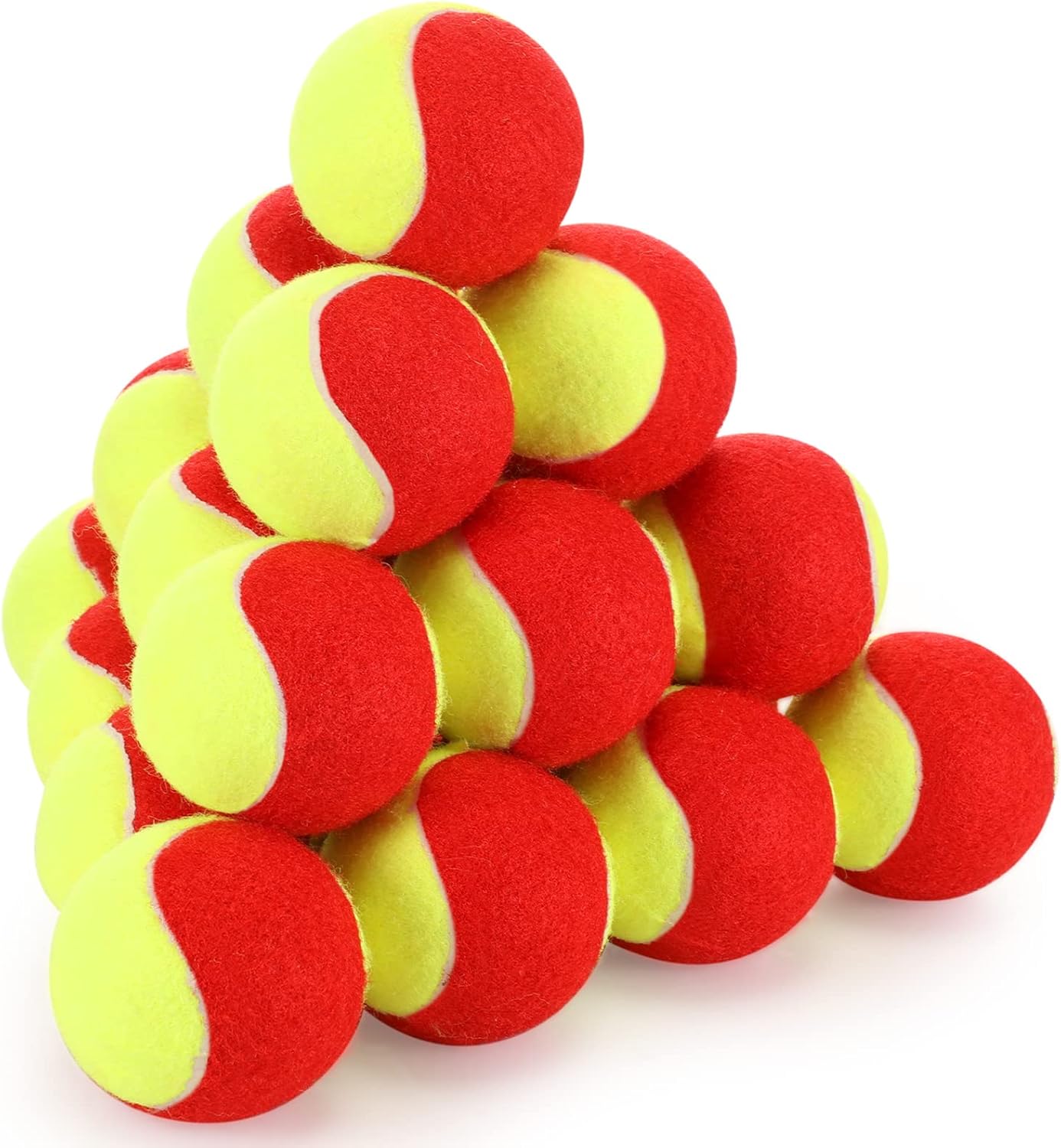 24 Pack Low Compression Tennis Balls for Kids Training Fun