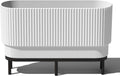 Raised Demi Long Planter 30 in with Wooden Stand - Modern