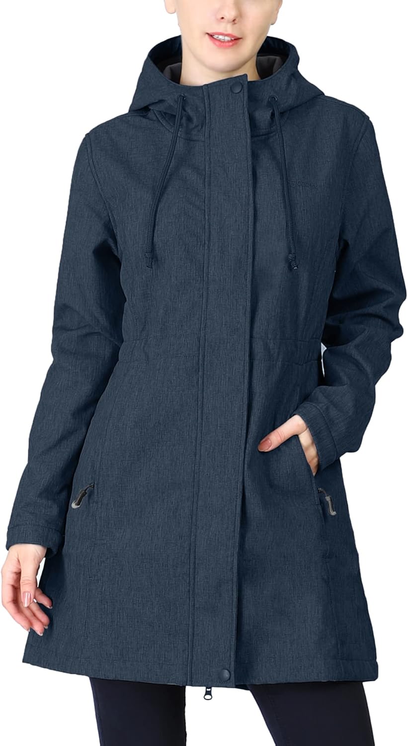 33,000ft Women's Softshell Long Jacket: Warm & Waterproof