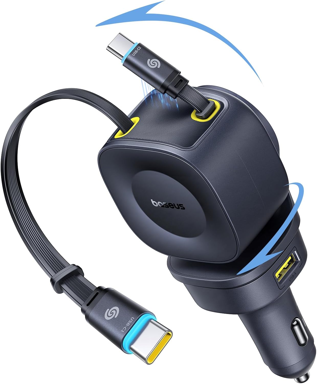 Baseus 163W Retractable Car Charger for Fast Charging Needs