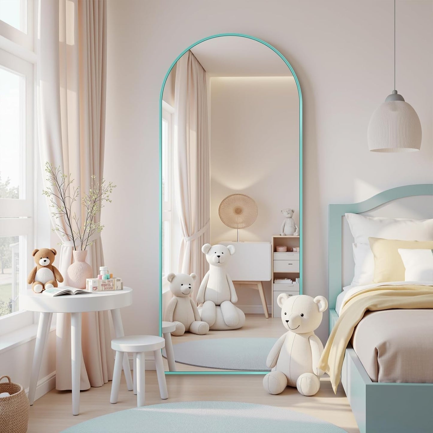 Antok Full Length Mirror - Stylish Arched Floor Standing Design