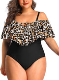 Daci Women Plus Size One Piece Swimsuit - Tummy Control, Ruffle Off