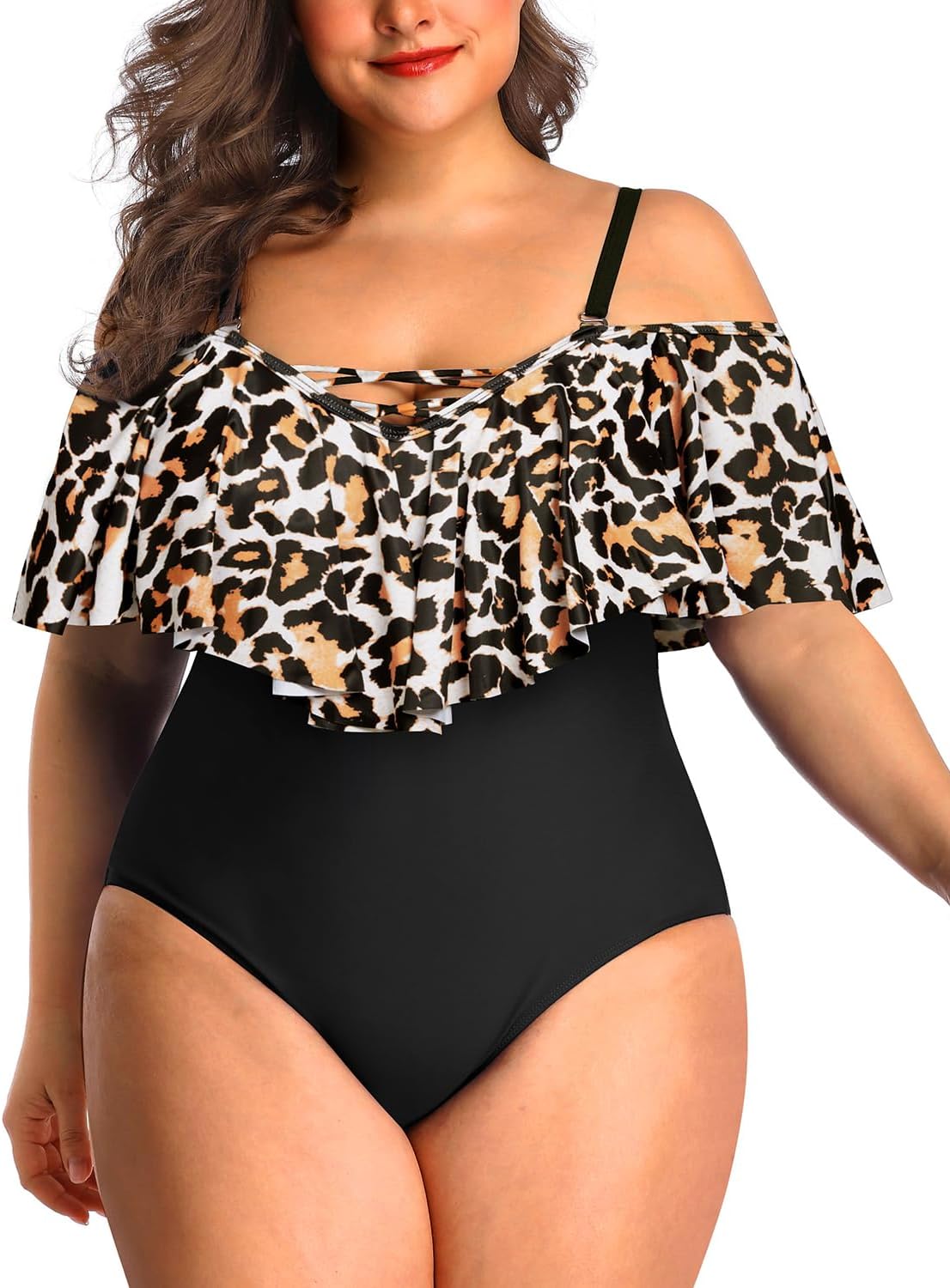 Daci Women Plus Size One Piece Swimsuits for Tummy Control