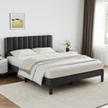 Novilla Full Bed Frame with Piano Keys Headboard for Comfort