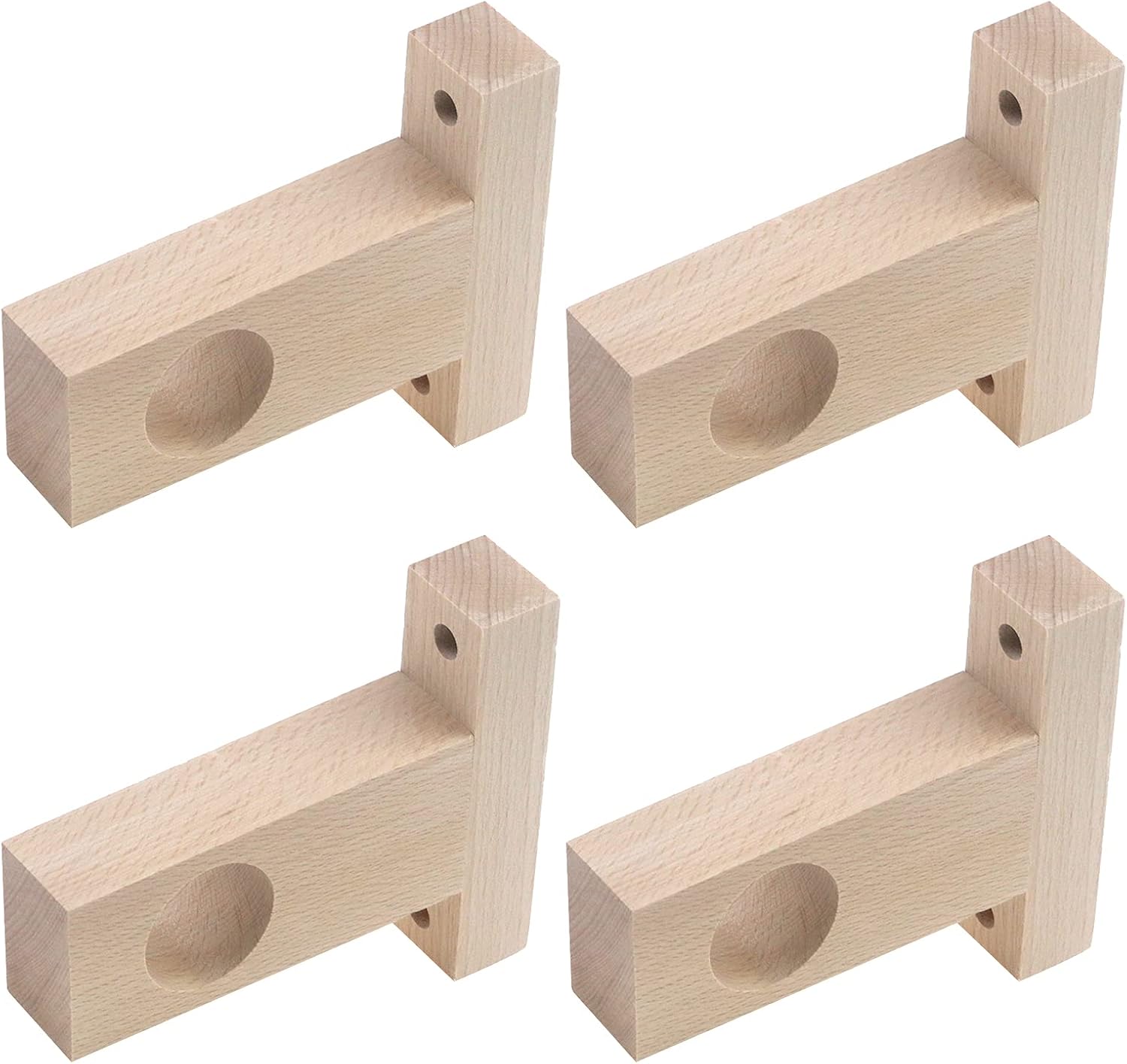 T Tulead Wood End Bracket Set - Securely Support Your 30mm Curtain Rods!