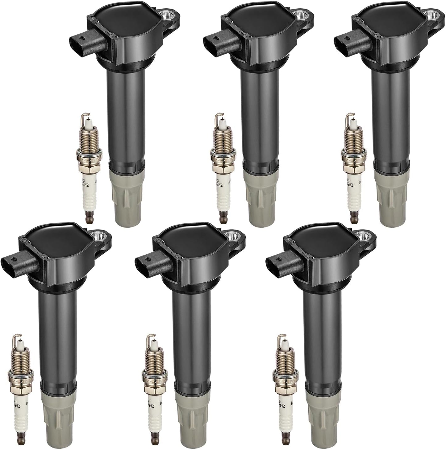 Set of 6 UF502 Ignition Coil Pack and 7781 Spark Plugs for Dodge