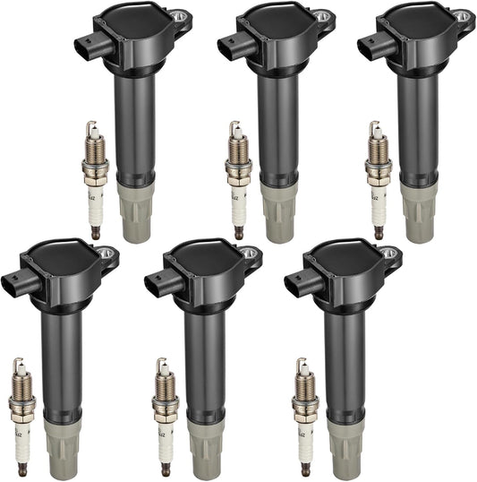 Set of 6 UF502 Ignition Coil Pack and 7781 Spark Plugs for Dodge