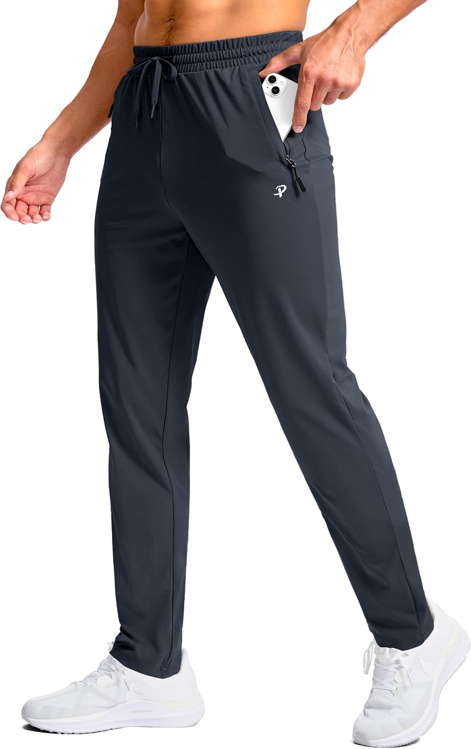Pudolla Men's Tall Sweatpants with Zipper Pockets for Comfort