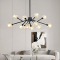Sputnik Chandeliers 36 in Black 12-Light Crystal Fixture - Modern