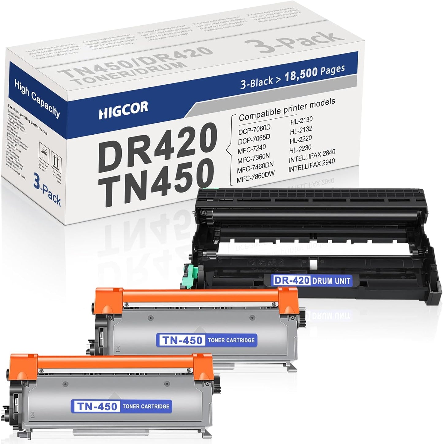 High-Quality TN450 Toner Cartridge and DR420 Drum Unit Set