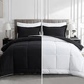 Black and White Comforter Set Queen - Reversible All-Season Comforter