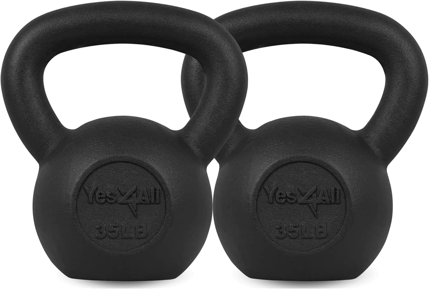 Yes4All Cast Iron Kettlebell Set for Strength Training Workouts
