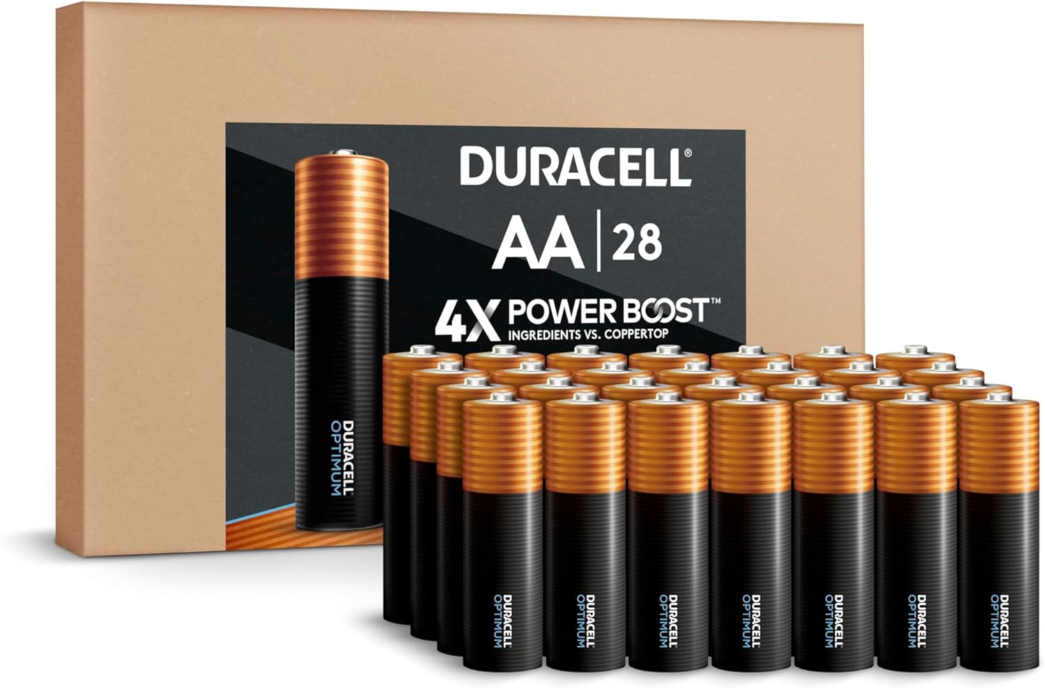 Duracell Optimum AA Batteries with POWER BOOST Ingredients Pack