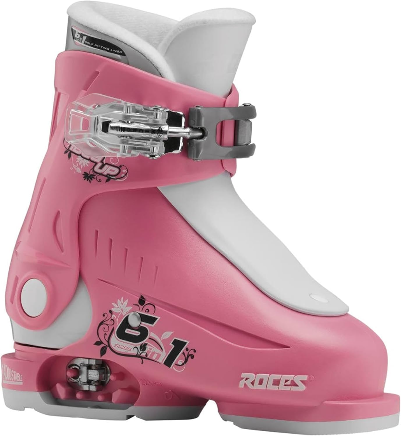 Roces IDEA UP Adjustable Ski Boots for Kids with Single Buckle