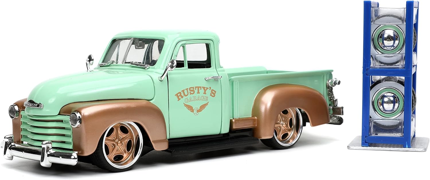 Vintage Chevy Pickup Die-Cast with Tire Rack - Jada Toys