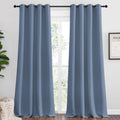NICETOWN Stone Blue Blackout Curtain Panels 120in - Thermal Privacy