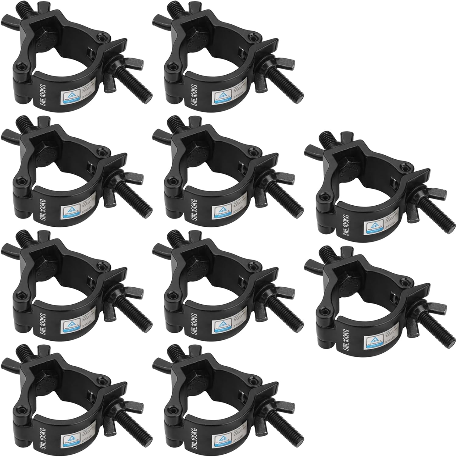 GBGS 10 Pack Black Truss Clamps for Stage Lighting Projects