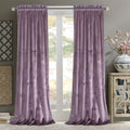 Roslynwood Curtains 63 in Luxurious Lavender Velvet Drapes - Light