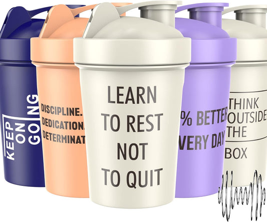 5-Pack 20oz Protein Shaker Cups, Dishwasher Safe - JEELA SPORTS
