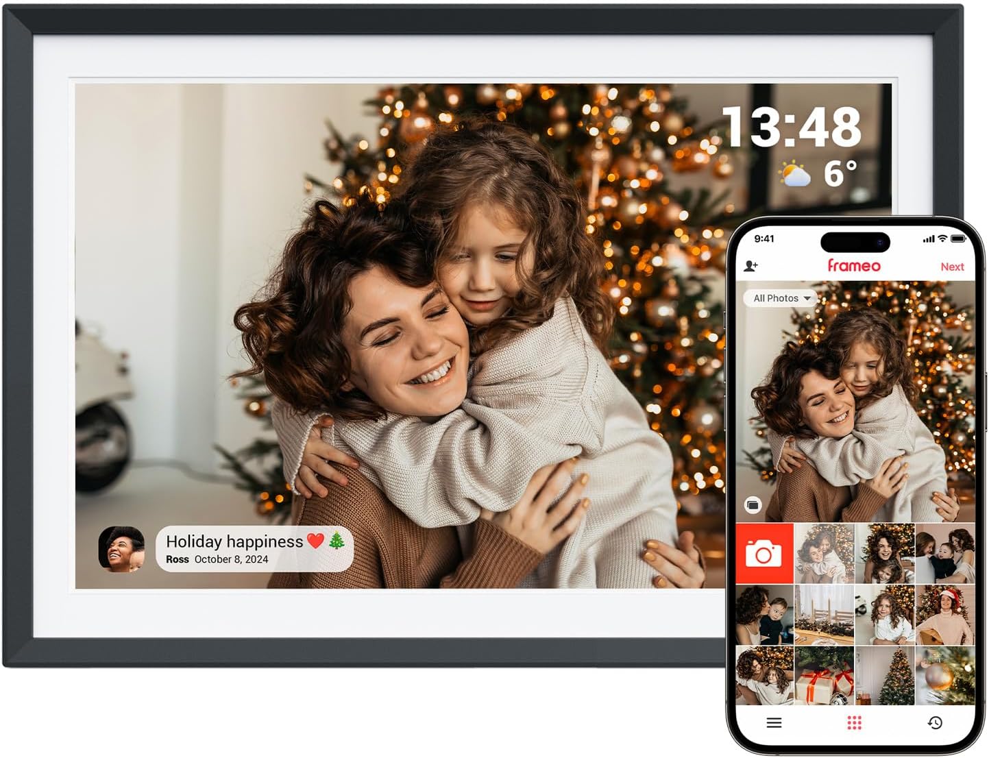Frameo 10.1 in Smart WiFi Digital Photo Frame for Memories