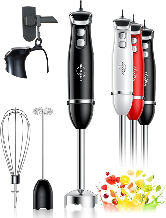 Sangcon 3-in-1 Hand Blender Set - Powerful 400W