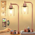 Innqoo Industrial Table Lamps Set of 2 with Dimmable Features