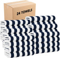 Arkwright Cabana Stripe Oversized Beach Towel Case of 24 - Navy