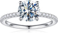 Turandoss 1.5CT Moissanite Ring for Women - D Color VVS1 Solitaire