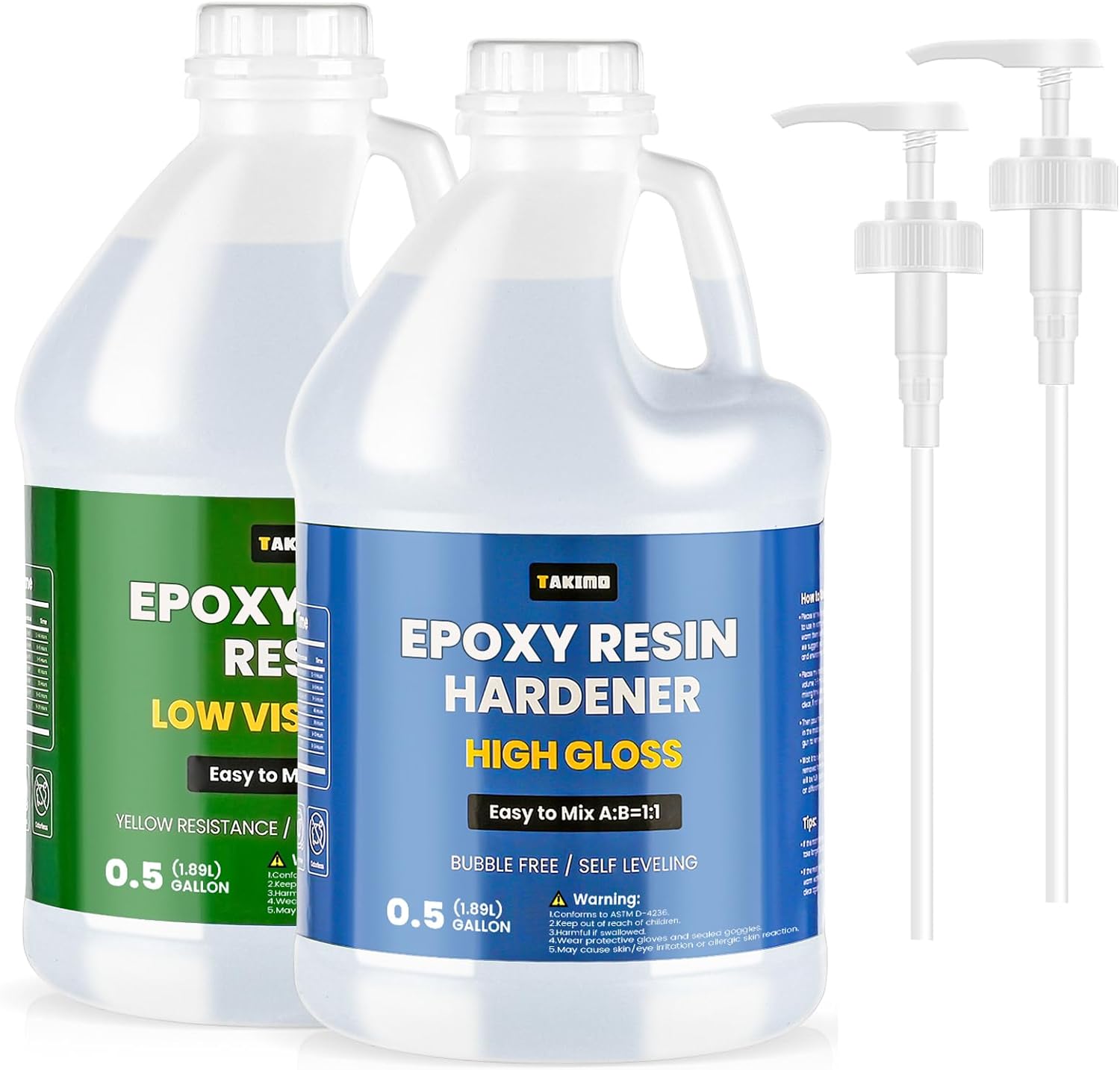 1 Gallon Crystal Clear Resin Kit for Coating and Casting Projects