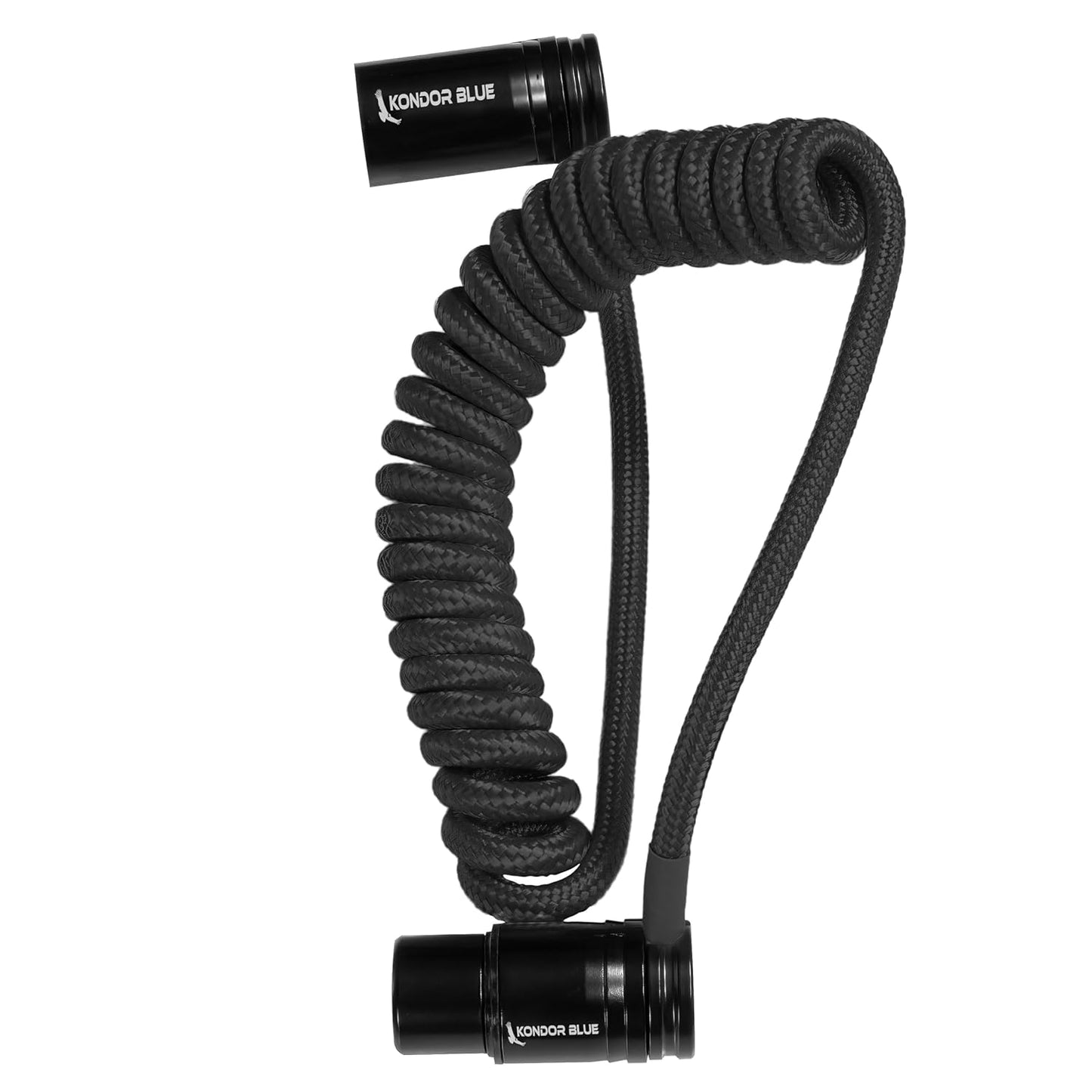 KONDOR BLUE 12-24in Coiled Braided Low Profile XLR Cable