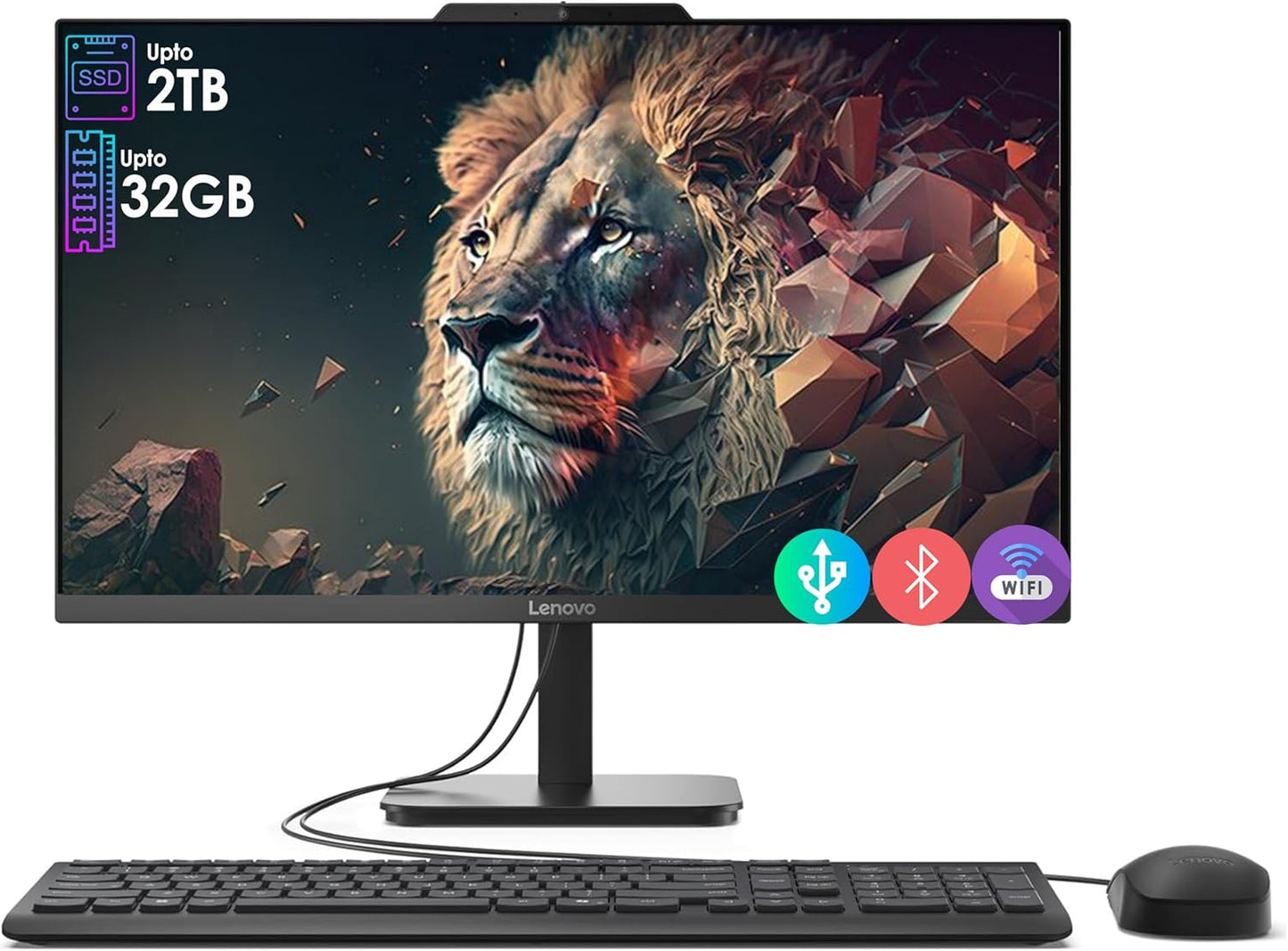 Lenovo 24 All-in-One Desktop PC with Intel 4-Core Processor