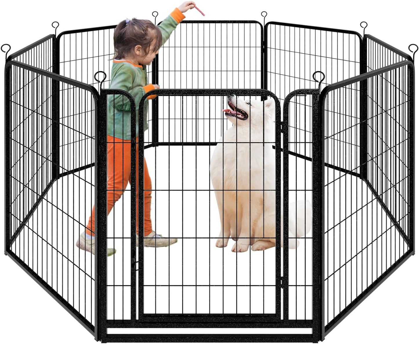 Heavy Duty Dog Playpen Outdoor Extra Wide 8 Piece Panels
