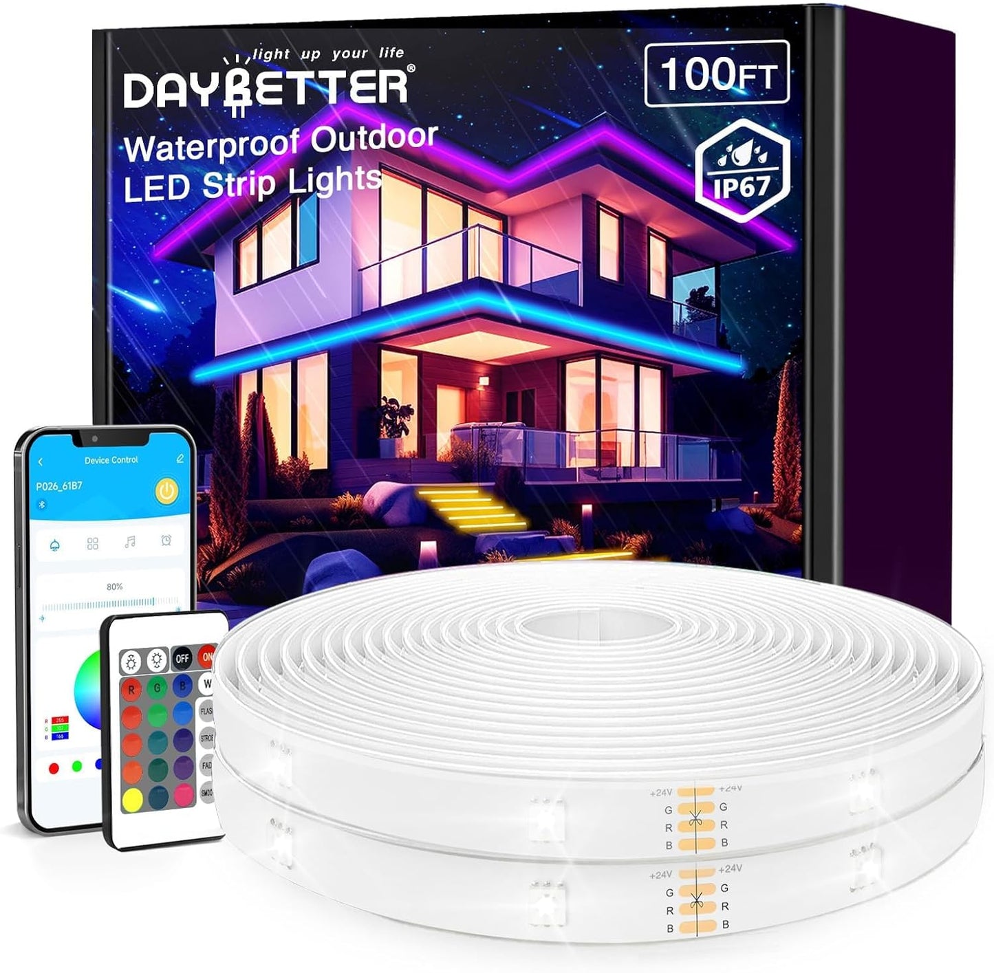Outdoor LED Strip Lights Waterproof 100ft for All Occasions