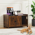 Cat Litter Box Enclosure - Hidden Wooden Litter Box Cabinet