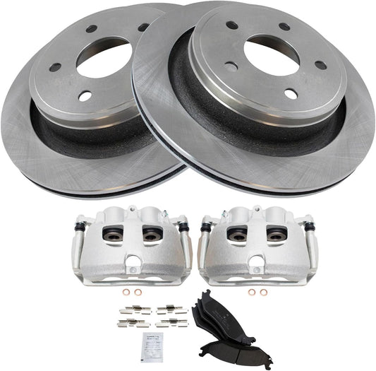 TRQ Rear Brake Pad & Rotor Kit for 2012 Ram 1500 Performance