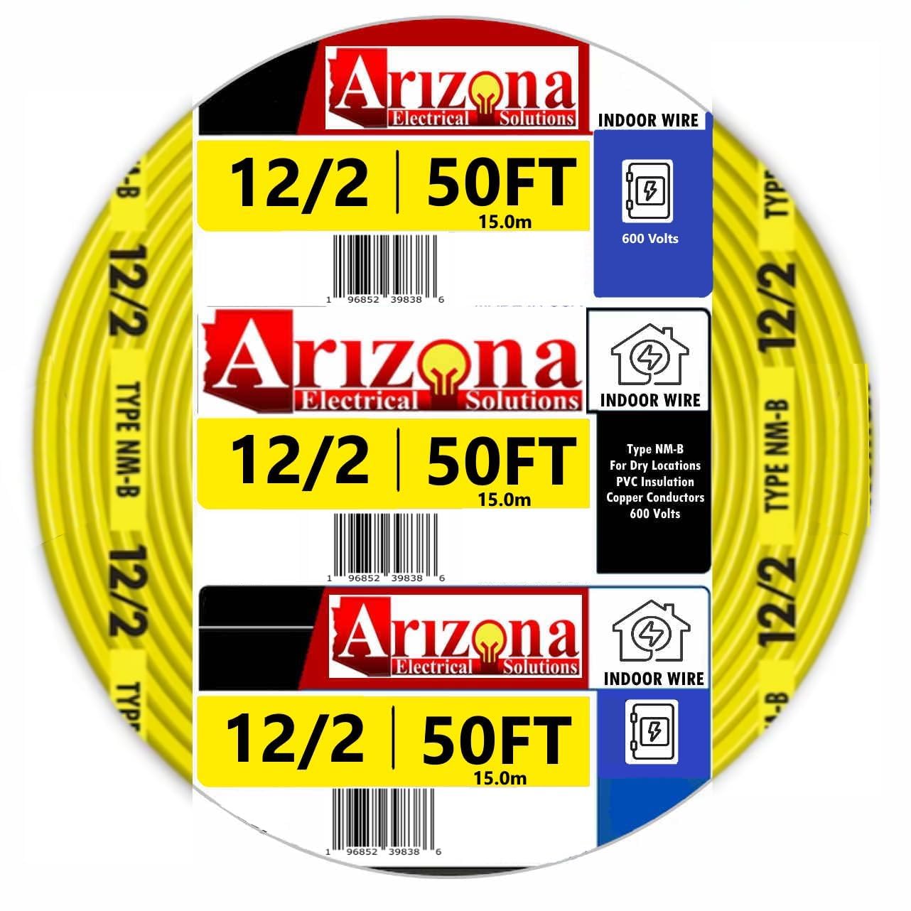 50 FT 12/2 Type NM-B Copper Wire for Reliable Electrical Needs