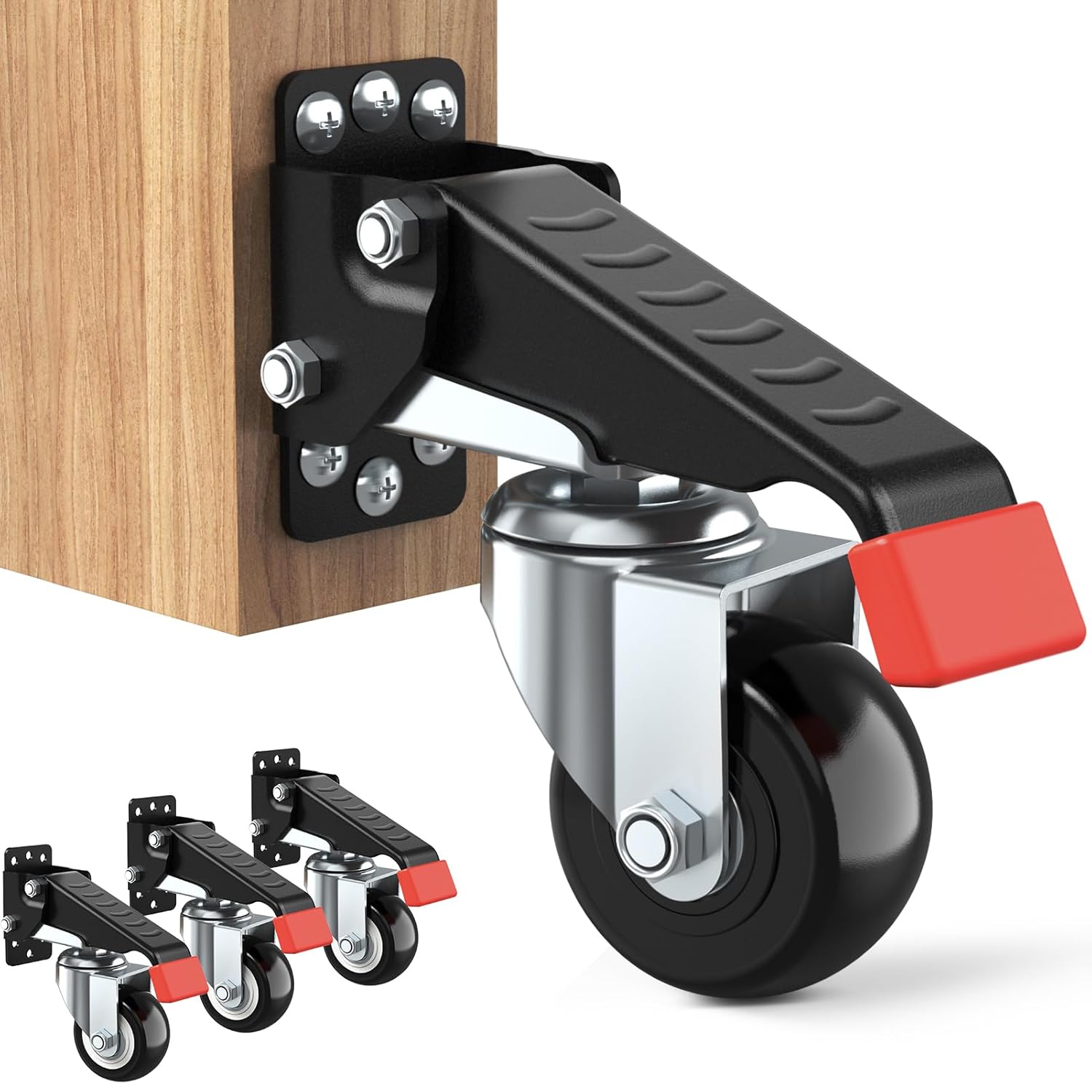 SPACEKEEPER Workbench Casters Kit for Heavy Duty Mobility