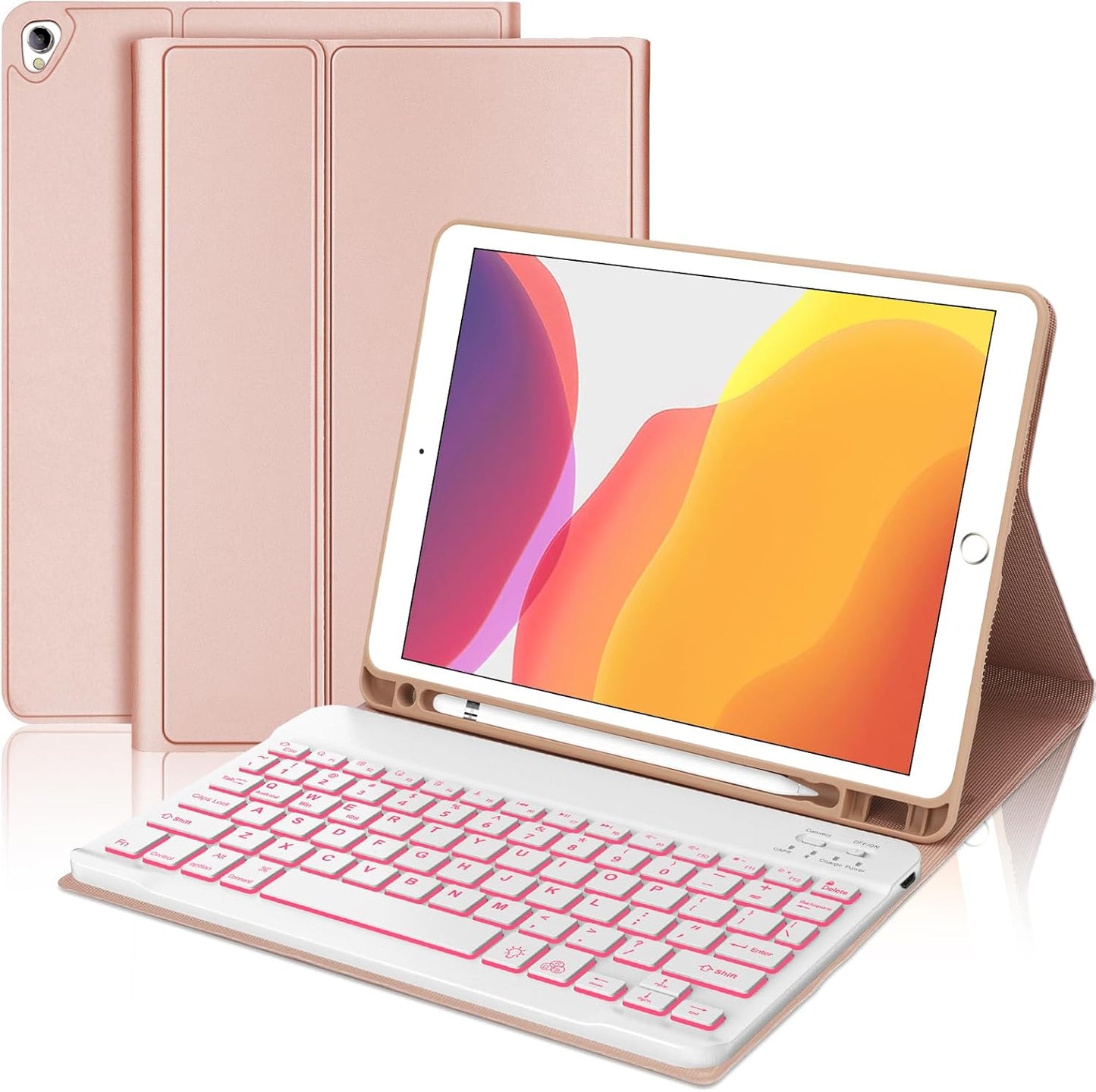 Keyboard Case for iPad 9th/8th/7th Gen with Backlit Keyboard