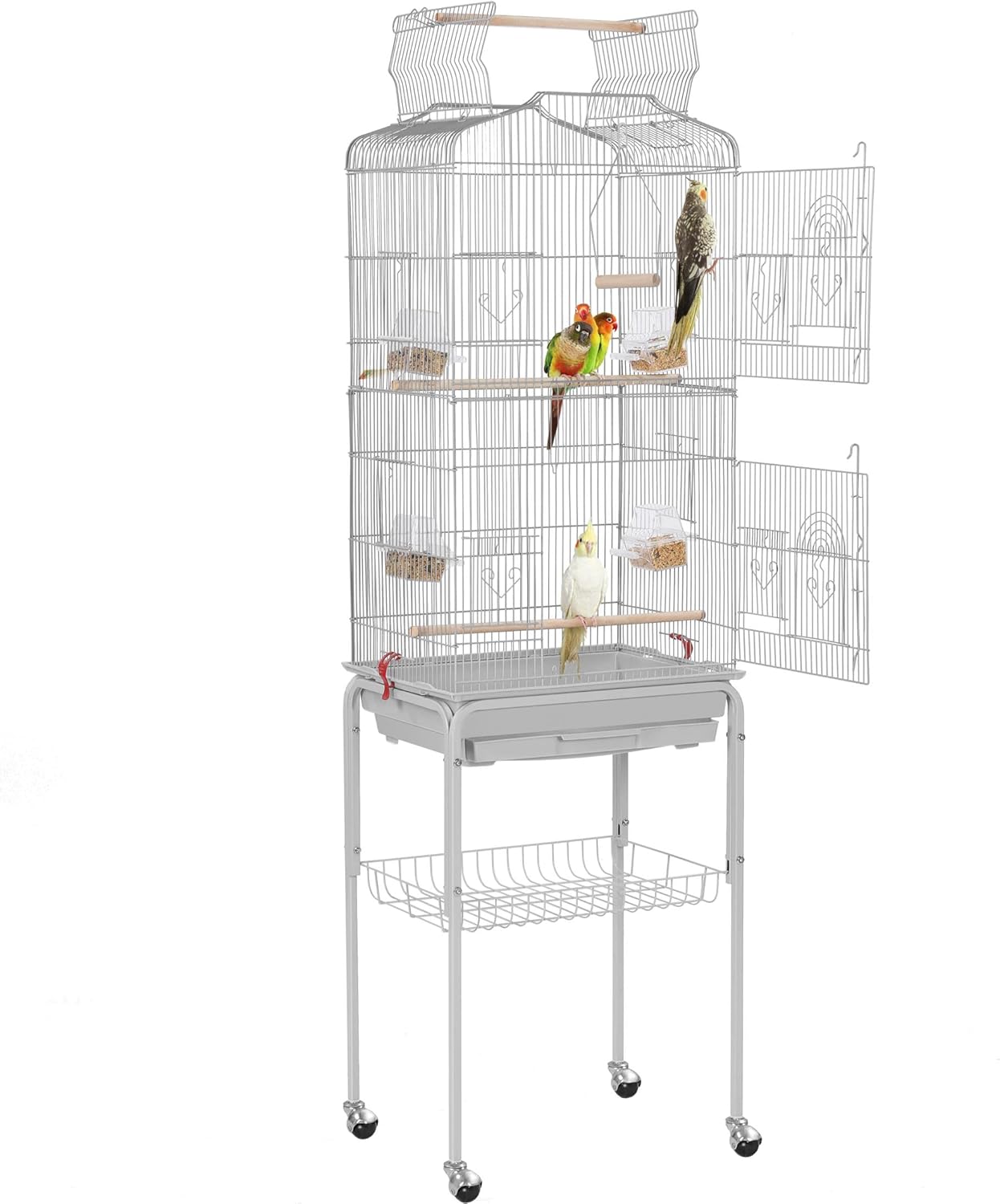 Yaheetech 64in Open Top Bird Cage for Parrots and Parakeets