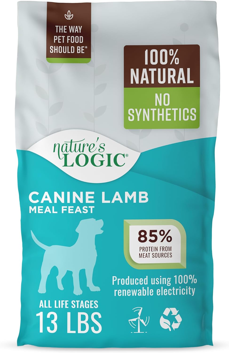 NATURE'S LOGIC Dry Dog Food - High Protein Lamb Meal Feast