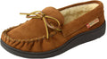 Womens Suede Moccasin Slippers with Memory Foam - Cozy Indoor/Outdoor