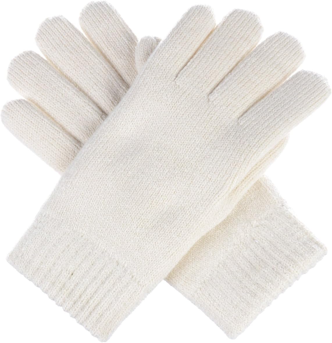 Plush Fleece-Lined Knit Gloves for Toasty Winter Style