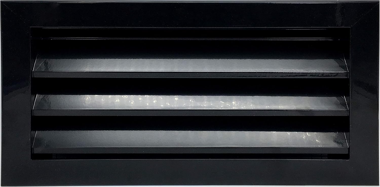 HVAC Premium 16in x 8in Aluminum Gable Louver Vent for Walls