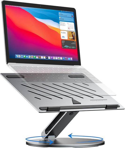 YICOSUN Ergonomic Laptop Stand - Portable Cooling & Rotation!