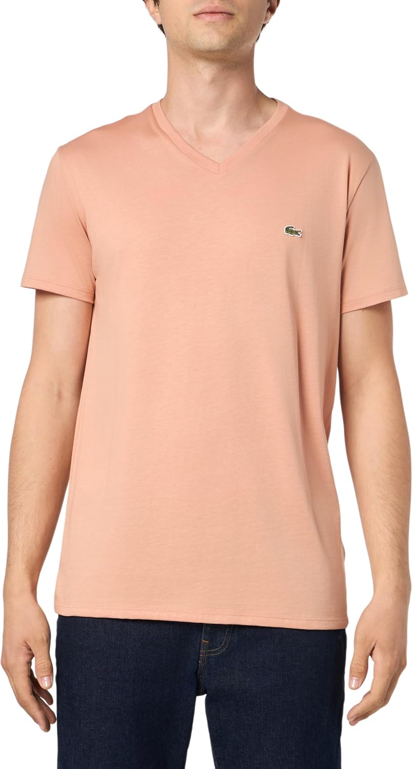 Orange V-Neck Top by Lacoste - Premium Lightweight Cotton Style