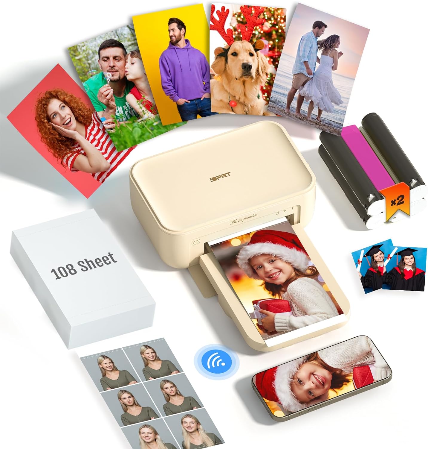 iDPRT 46 Photo Printer: Portable Color Picture Printer for Memories
